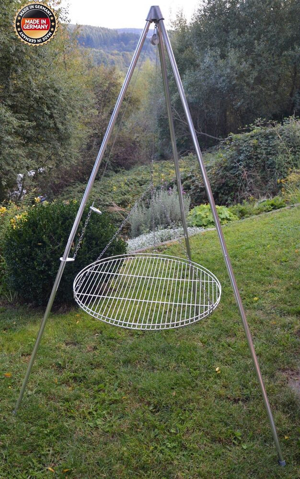 Dreibein-Schwenkgrill inkl. 70 cm Edelstahl-Grillrost