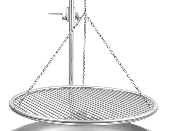 Edelstahl Grillrost 70 cm 8 mm Stäbe Kettensatz Schwenkgrill Schwenker Dreibein