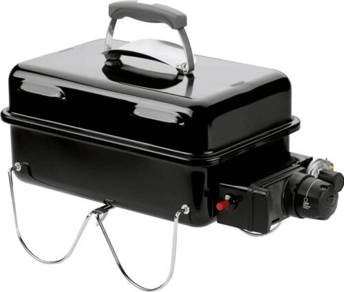 Weber Gasgrill Go-Anywhere schwarz 2100 Watt Campinggrill emaillierter Fläche